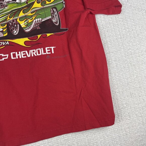 Chevy in Your Face Vintage Red T-shirt size XL '66 Nova Double Sided Chevrolet - Picture 16 of 16
